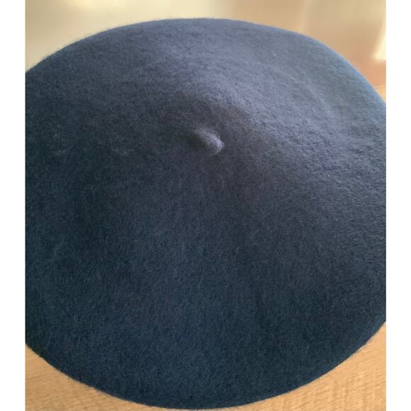 Suprema Rose Accessories - Chic Navy Blue Wool Beret for Women & Teens - Elegant French Fashion Essential